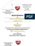 Monograph Format