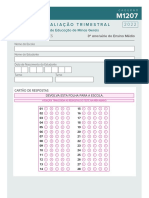 Primeira Avaliação Trimestral: Matemática E Artes