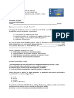 Prova de Recuperação 7° Ano 1° Tri