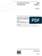 ISO 7539-1 - 2012 Corrosion of Metals and Alloys - Stress Corrosion Testing General Procedures