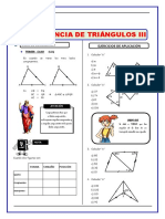 Tercer Caso de Congruencia de Triangulos para Tercero de Secundaria