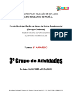 Grupo de Atividades 3 - 6º Amarelo