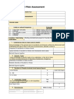 First Aid Risk Assessment