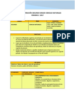 Plan de Recuperación Segundo Grado Ciencias Naturales Periodo