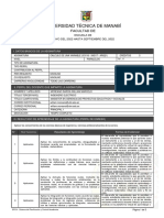 Syllabus Calculo de Una Variable 2022