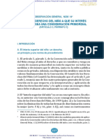 Sobre El Derecho Del Niño A Que Su Interés Superior Sea Una Consideración Primordial