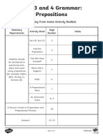 t2 e 2448 Years 3 and 4 Grammar Prepositions Learning From Home Activity Booklet - Ver - 4