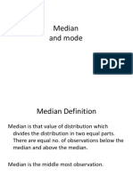 Median and Mode