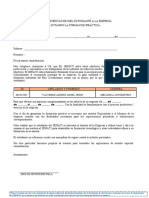 Modelo Carta de Presentación Solicitud Del Aprendiz