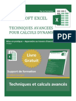 Livre Excel Techniques Avancees Calculs Dynamiques