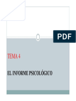 Tema 4. El Informe Psicológico