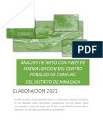 Informe Adr Carhuac - Distrito de Ninacaca - Provincia de Pasco