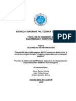 Escuela Superior Politécnica Del Litoral: Steve Aguirre Wong Julio Pintag Sanga Walter Ramírez Bocca