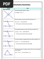 Geometry Summary: Picture Rule Basic Geometry 'S Are )