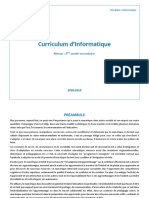 Curriculum D'informatique - 1ère Année