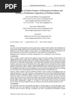 Improvement of Surface Features of Nitrogenous Fertilisers and Influence of Surfactant Composition On Fertiliser Surface