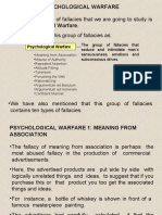 Fallacies Psychological Warfare