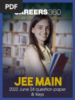 JEE Main 2022 June 24 Question Paper Keys