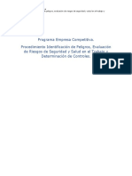 Procedimiento Módulo 2 Identificación de Peligros, Evaluación de Riesgos de Seguridad y Salud en El Trabajo y Determinación de Controles