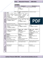 ?diciembre - 6to Grado Dosificación (2020-2021) ?