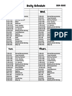 Daily Schedule Sheet1