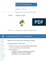 Python For Econometrics