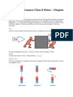 Force and Pressure Class 8 Notes - Chapter 11