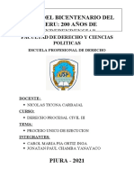 Auto Admisorio - Proceso Unico de Ejecucion