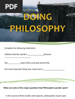 Lesson 2-Doing Philosophy