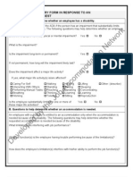 Sample Medical Inquiry Form in Response To An Accommodation Request