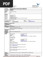 Introduction To Economic Methods