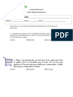 Examen Primer Parcial Primer Trimestre Matemáticas