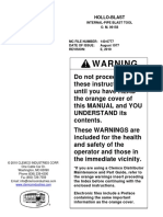 Clemco Hollo Blast Internal Pipe Blast Tool Operator Manual 06158