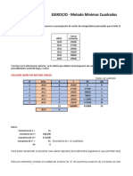 Ejercicio de Presupuestos de Ventas - Minimos Cuadrados