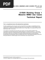 O RAN - WG1.mMIMO Use Cases TR v01.00