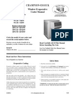 Champion - Essick: Window Evaporative Cooler Manual