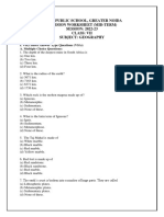 Delhi Public School, Greater Noida Revision Worksheet (Mid-Term) SESSION: 2022-23 Class: Vii Subject: Geography