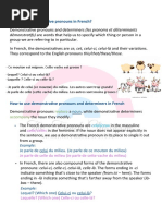 What Are Demonstrative Pronouns in French