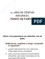 El Área de Ciencias Naturales. Punto de Partida