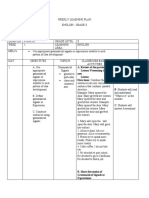 Weekly Home Learning Plan English 8 - Quarter 4