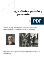 Pasado y Presente Psicología Clinica