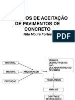 Critérios de Aceitação de Pavimentos de Concreto