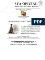 Ordenanza de Impuesto Sobre Propaganda y Publicidad Comercial Del Municipio Sucre Del Estado Aragua