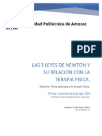 Las 3 Leyes de Newton y Su Relacion Con La Terapia Fisica