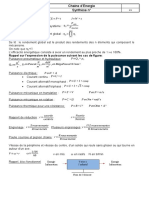 Synthèse 04 Formulaire Chaine D'énergie