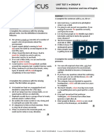 Focus3 2E Unit Test Vocabulary Grammar UoE Unit5 GroupB