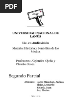 UNLa - Audiovisión - TP Segundo Parcial de Historia y Semiótica de Los Medios