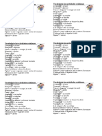 Vocabulario Las Actividades Cotidianas