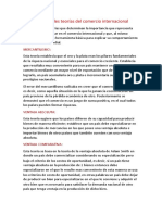 Principales Teorías Del Comercio Internacional