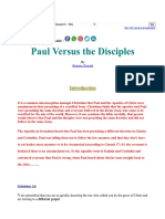 Paul Versus The Disciples